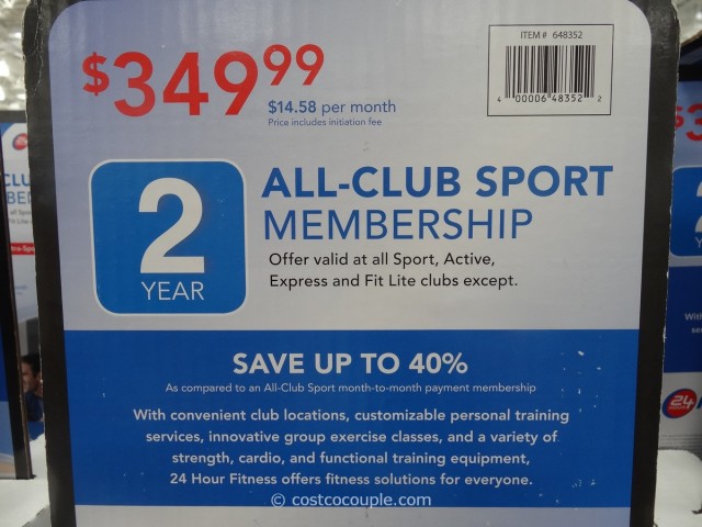 Gift Card 24 Hour Fitness All Club Sport Membership Costco 2