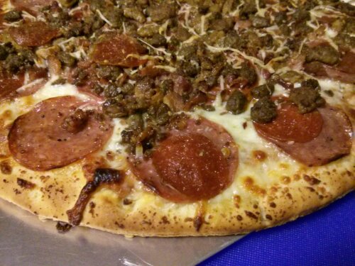 Costco pizza closeup