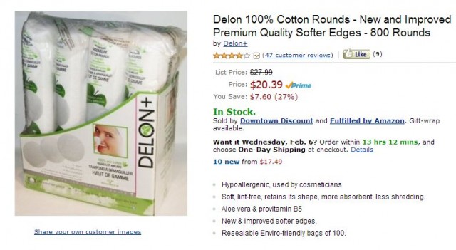 Amazon Delon Cotton Rounds