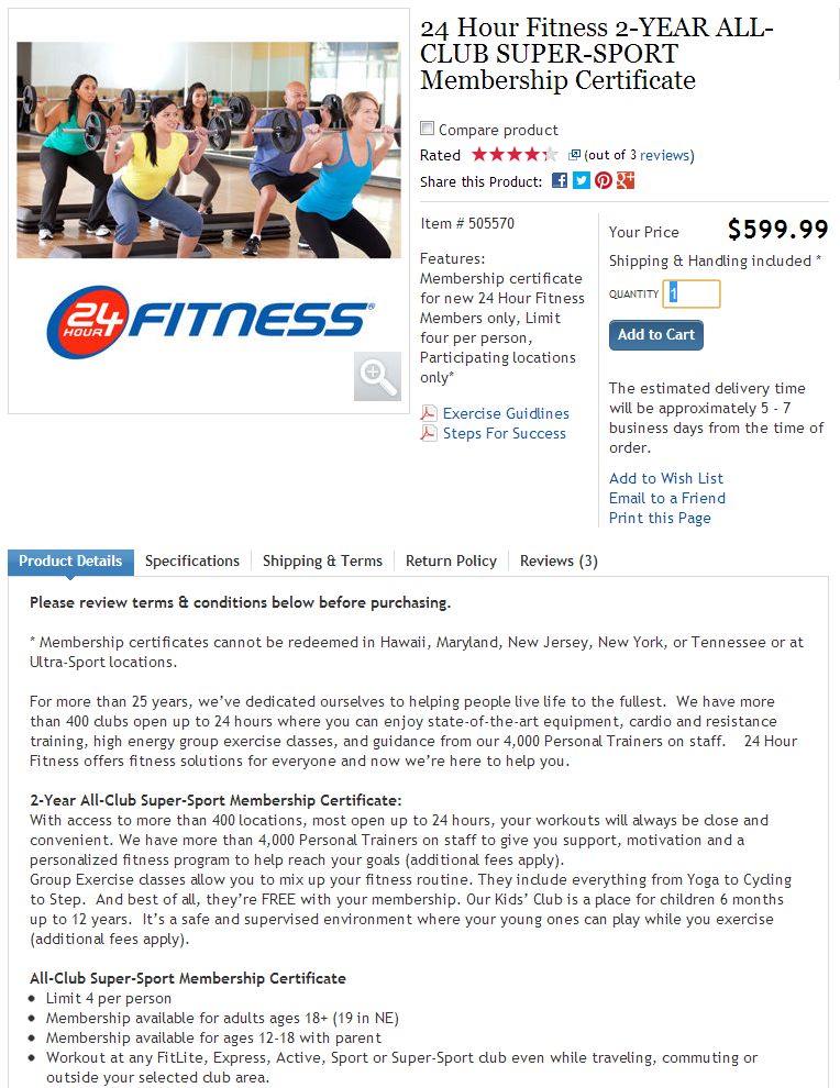  24 Hour Fitness Gym Memberships for Weight Loss