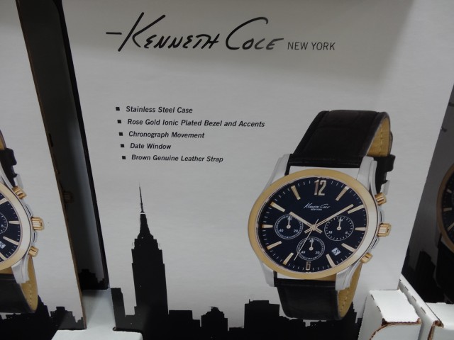 Kenneth Cole Rose Gold Brown Leather Chronograph Costco