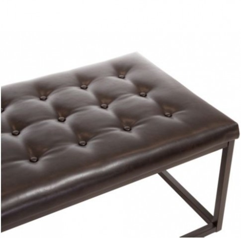 Dacono Bench in Brown Bonded Leather Costco