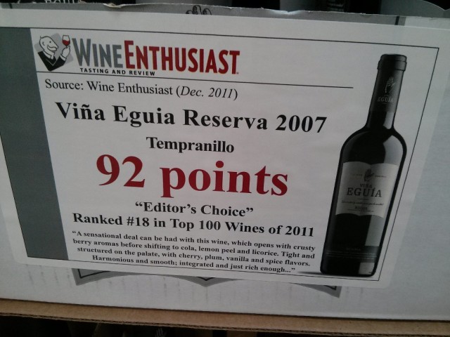 2007 Vina Eguia Rioja Reserva Discount Costco