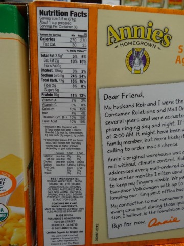 Annies Organic Shells and Cheddar Macaroni and Cheese Costco 