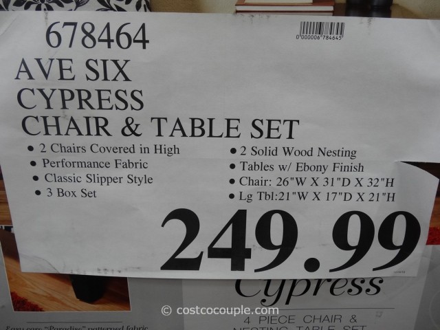 Ave Six Cypress Chair and Table Set Costco 1
