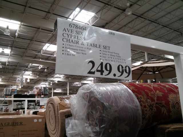 Ave Six Cypress Chair and Table Set Costco 