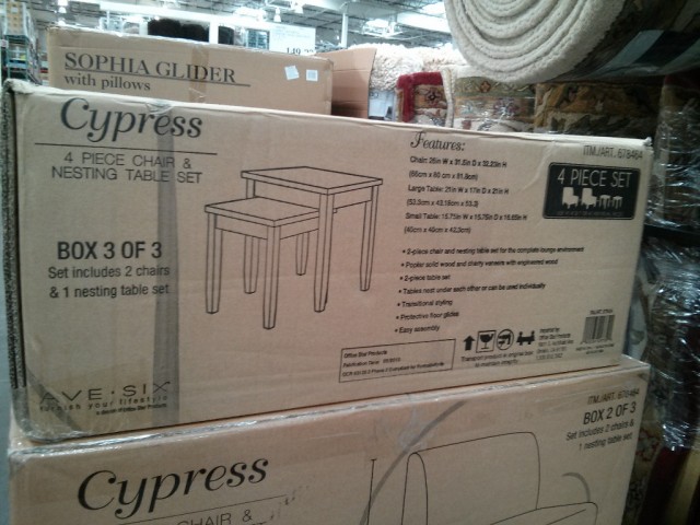 Ave Six Cypress Chair and Table Set Costco 