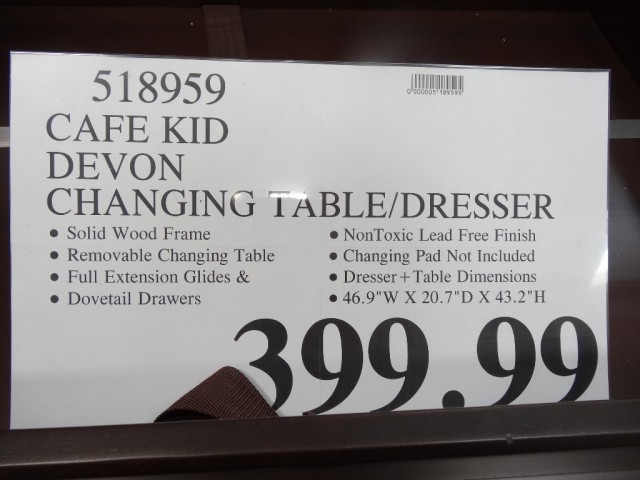 Cafe Kid Devon Changing Table Costco 
