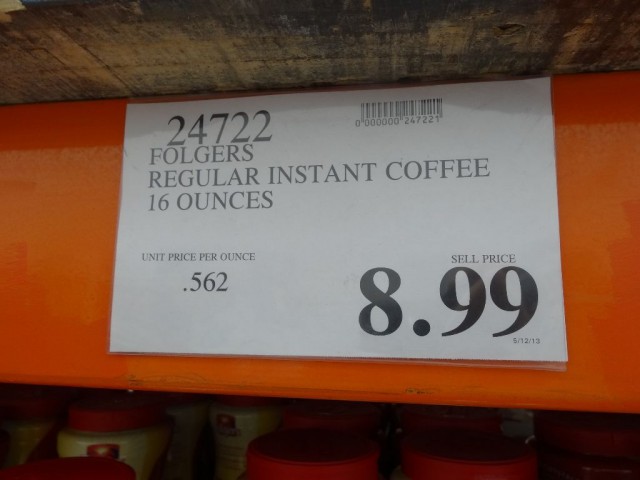 Folgers Instant Coffee Costco 