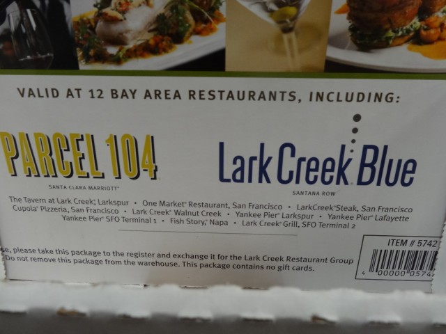 Gift Card Lark Creek Restaurants Costco 
