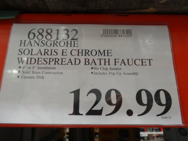 Hansgrohe Solaris E Chrome Bath Faucet Costco 