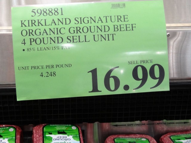 Kirkland Signature Organic Ground Beef Costco 