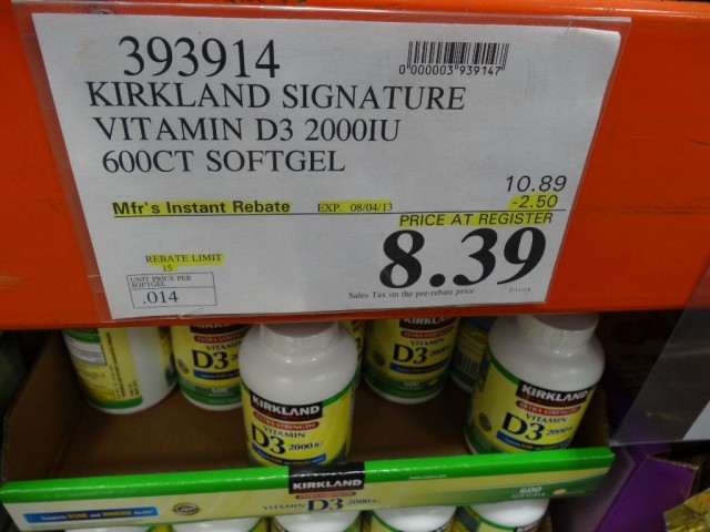 Kirkland Signature Vitamin D3 Costco 