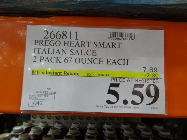 Prego Heart Smart Italian Sauce Costco 