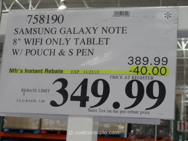 Samsung Galaxy Note 8-Inch Costco