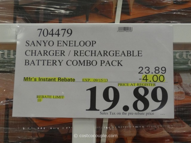 Sanyo Eneloop Rechargeable Battery Combo Pack Costco 7