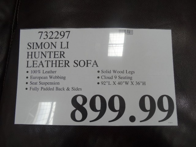 Simon Li Hunter Leather Sofa Costco 