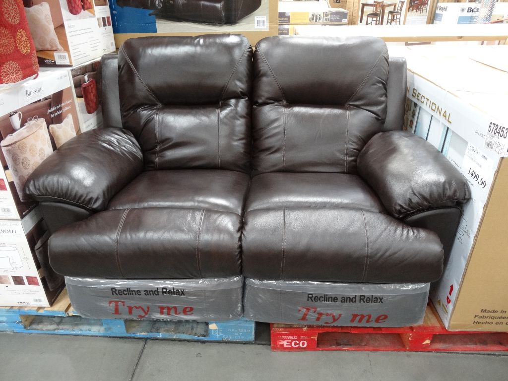 Spectra McKinley Leather Power Motion Loveseat Costco
