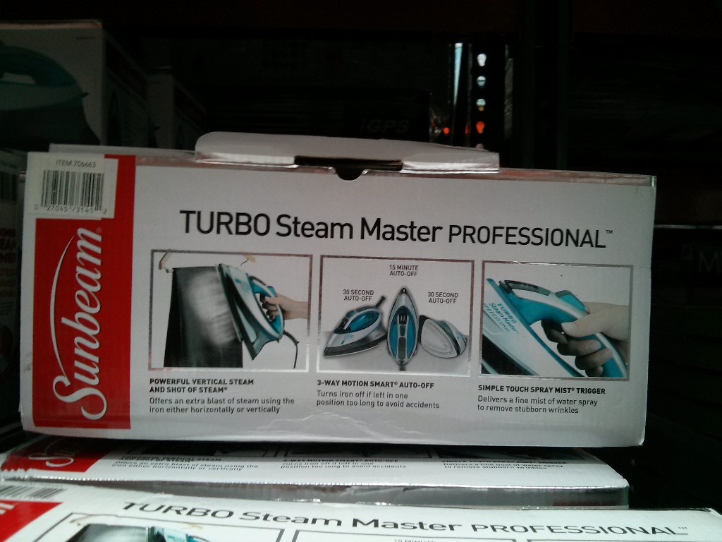 sunbeam turbo steam iron costco