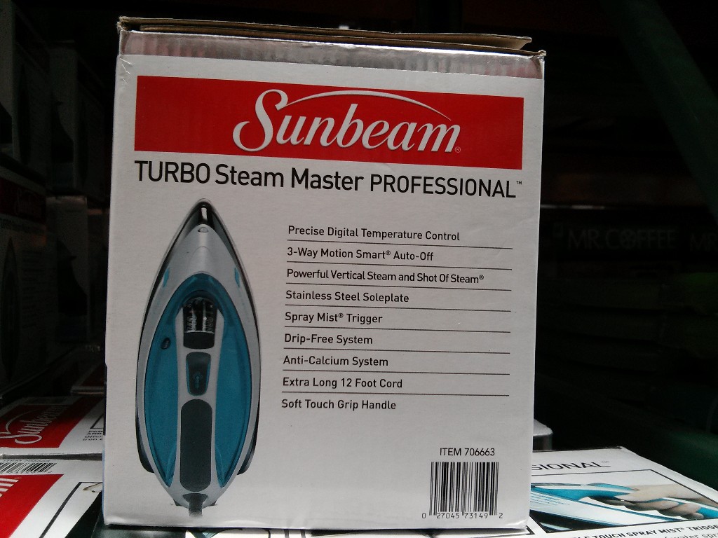 sunbeam turbo steam iron costco