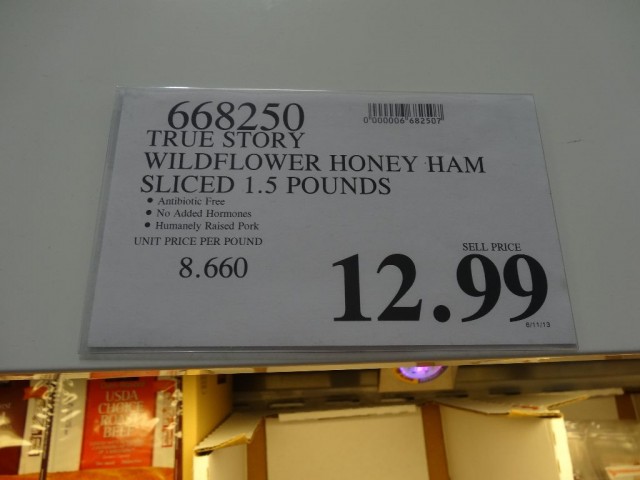 True Story Sliced Honey Ham Costco 