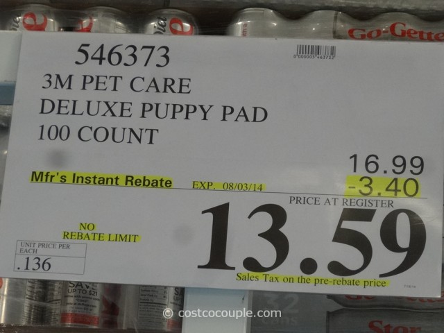 3M Pet Care Deluxe Puppy Pad Costco