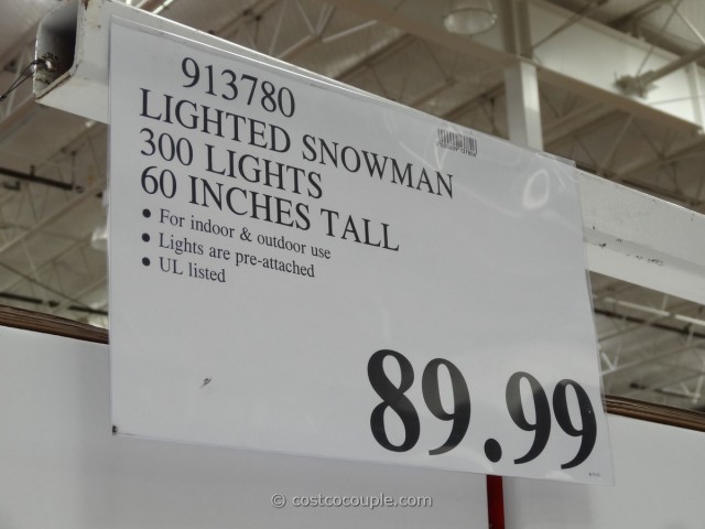 60 Inch Lighted Snowman Costco 3