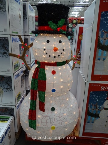 60 Inch Lighted Snowman Costco 6