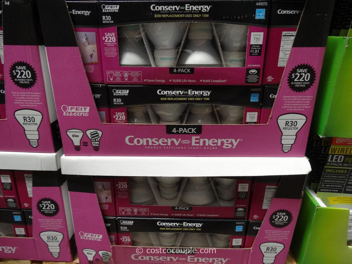 Conserv-Energy 15W R30 Reflector CFL Bulbs Costco