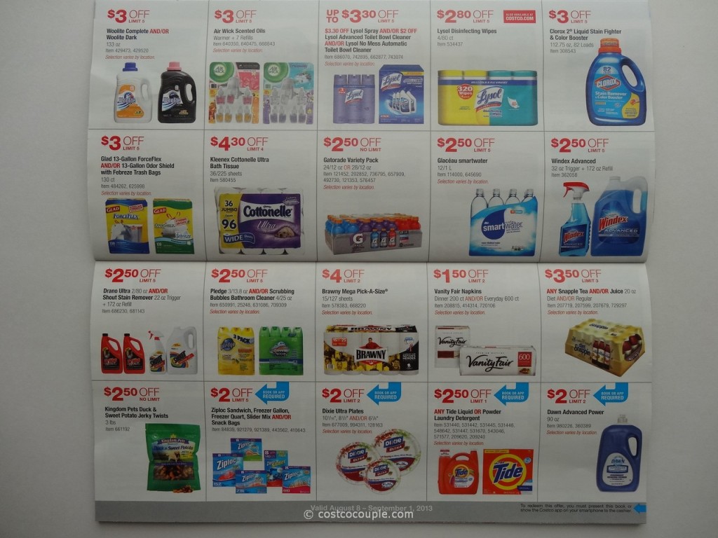 Costco August 2013 Coupon Book 08/08/13 to 09/01/13