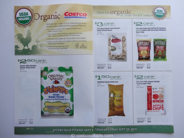 Costco September 2013 Organic Coupons 2