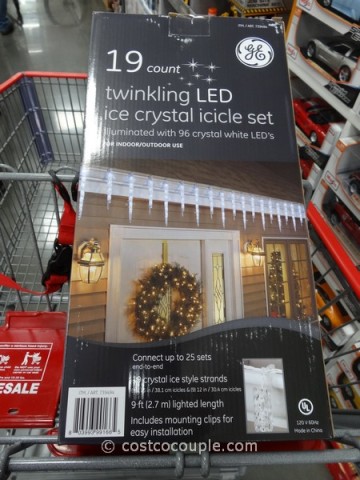 GE Twinkling LED Icicle Set
