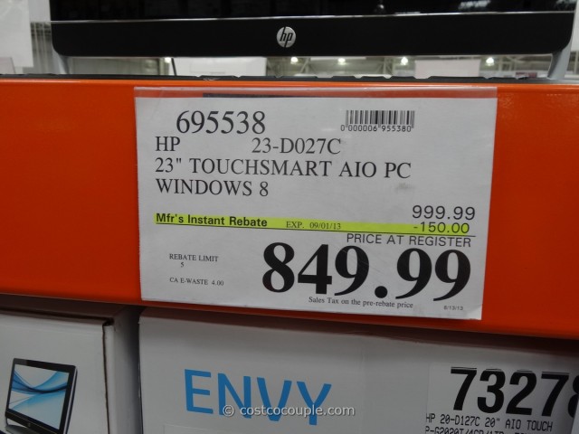 HP Envy TouchSmart All-In-One 23-D027C Costco 2