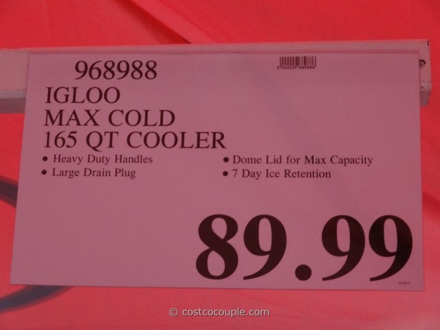 Igloo Max Cold 165Qt Cooler Costco 3