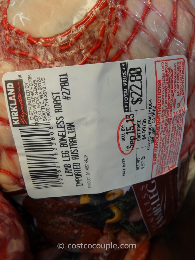 Kirkland Signature Boneless Leg of Lamb Costco