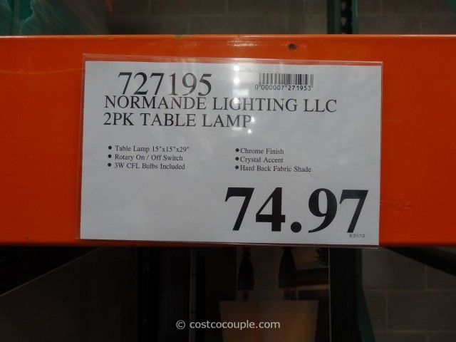 Normande Lighting 2Pack Table Lamp Costco