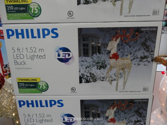 Philips 60-Inch LED Lighted Deer Costco 1
