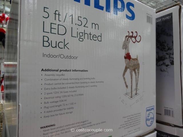 Philips 60-Inch LED Lighted Deer Costco 4