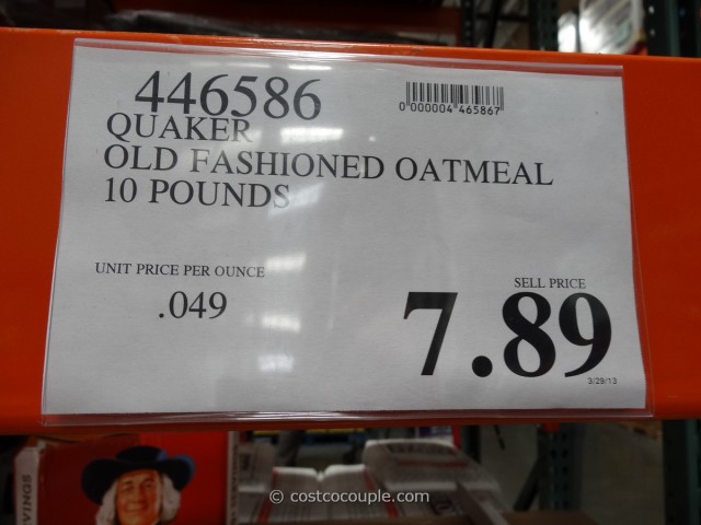 Quaker Old-Fashioned Oatmeal Costco 2