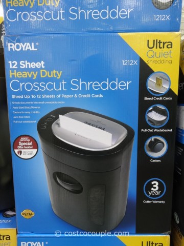 Royal 12 Sheet Crosscut Shredder Costco 2