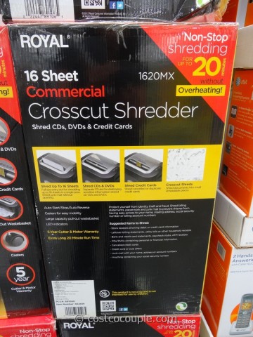 Royal 16 Sheet Cross Cut Shredder Costco 2