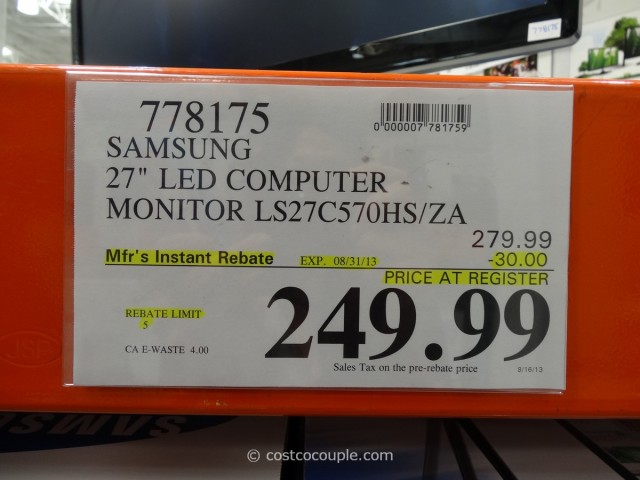 Samsung 27-Inch LED Monitor LS27C570HS Costco 1