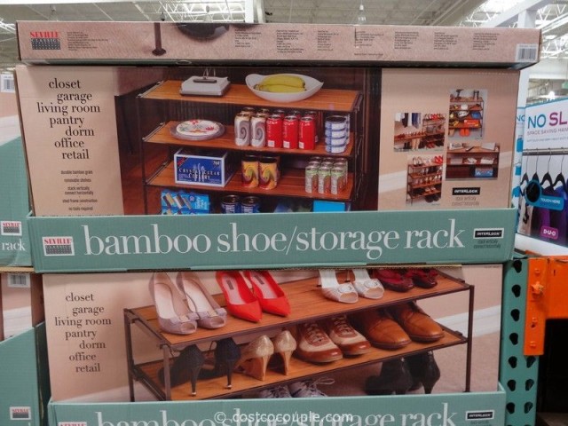 Seville Classics Bamboo Shoe Storage Rack Costco 