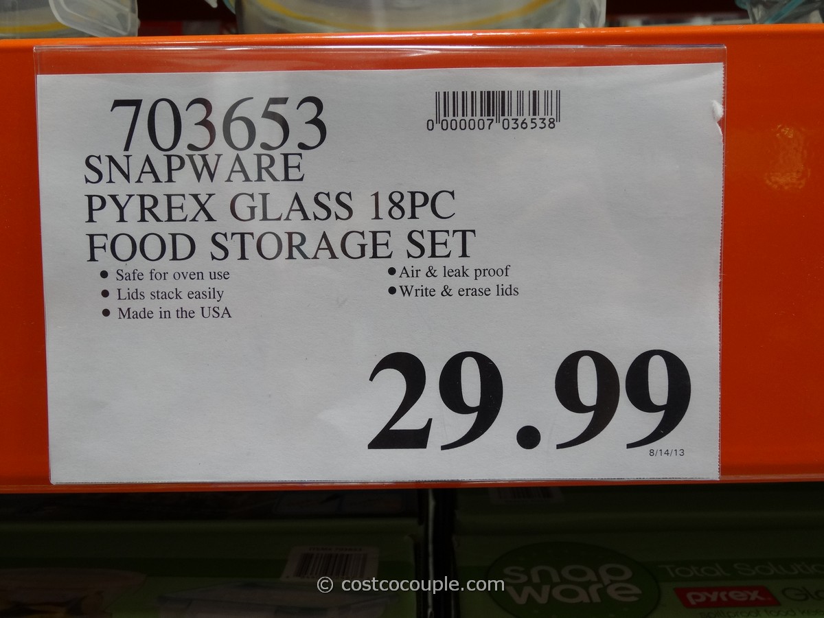 Hot Price on Snapware Pyrex Glass Food Storage Set at Costco with Coupon  Plus Other Natural & Organic Coupon Offers 10/27-11/27/16 - All Natural  Savings