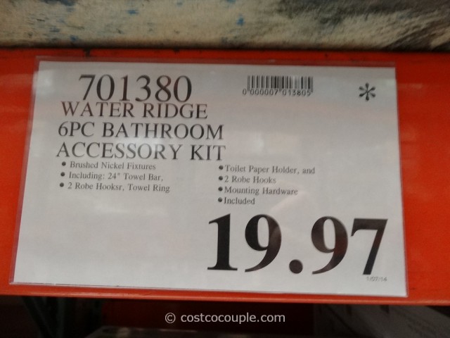 Water Ridge Bathroom Accessory Kit Costco