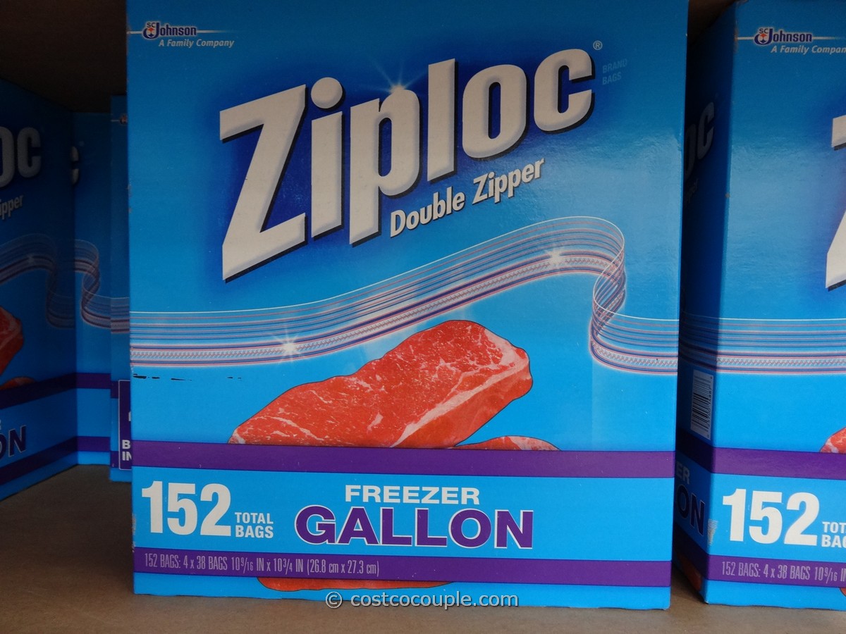  Ziploc Double Zipper Freezer Gallon Bags, Total: 152 Bags (4 X  38 Count) : Health & Household