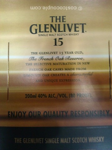 Glenlivet 12-15-18 yr Sampler Scotch Whisky Costco 3
