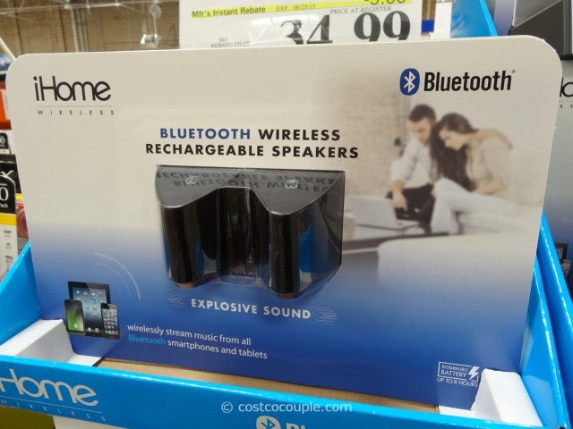 iHOme Bluetooth Rechargeable Mini Speaker System Costco 3