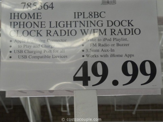 iHome IPL8 IPhone Lightning Dock Costco 