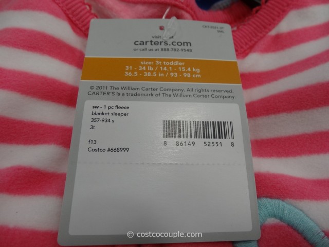 Carters Blanket Sleeper Set Costco 5